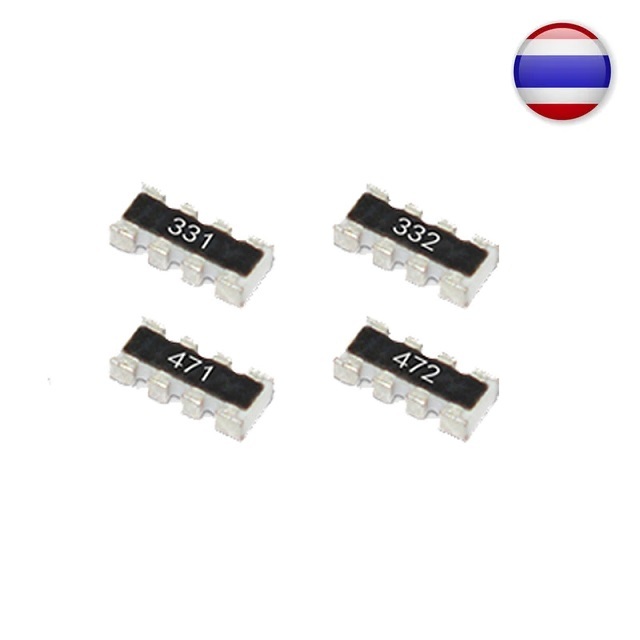 10pcs 0603  8P4R 0R - 200R Ohm 2*4P Network Resistor SMD array