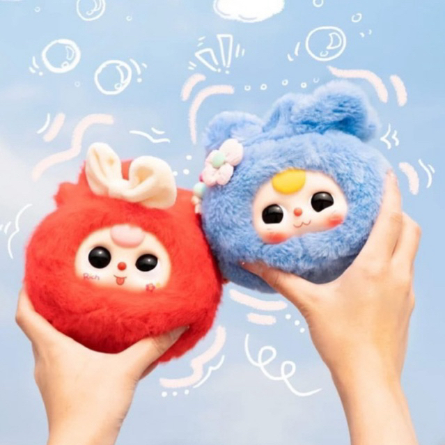 [สินค้าพร้อมส่ง] พวงกุญแจตุ๊กตา Baby Three Good Luck Bag ถุงนำโชค แบบจุ่มและเช็คการ์ด นะคะ