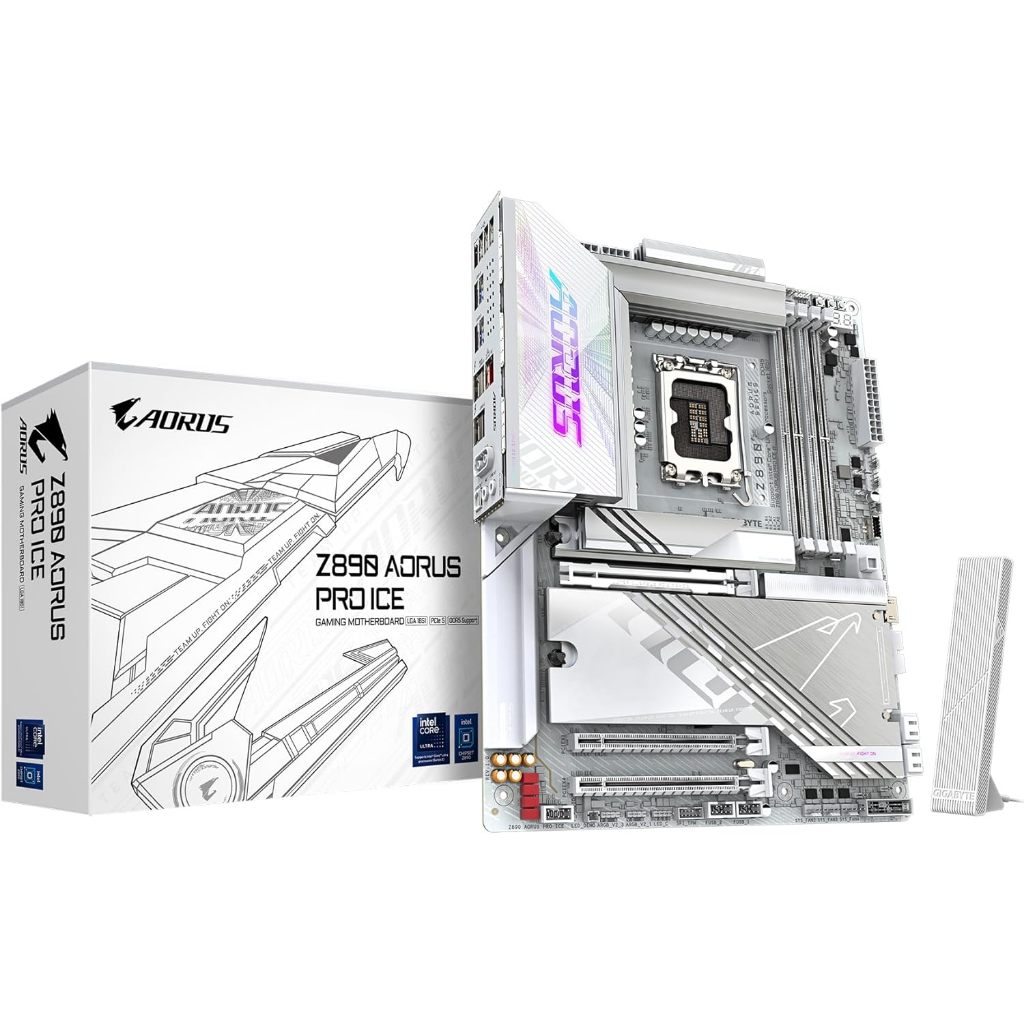 MAINBOARD (เมนบอร์ด) GIGABYTE Z890 AORUS PRO ICE (INTEL SOCKET 1851 DDR5 ATX)