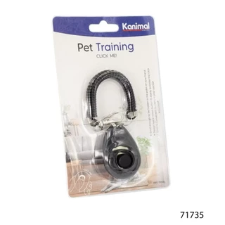 Kanimal Training Dog Clicker คลิกเกอร์ฝึกสุนัข อุปกรณ์สำหรับฝึกสุนัข ของเล่นสุนัข พร้อมสายคล้องมือ ขนาด 4x6 ซม. (สีดำ)