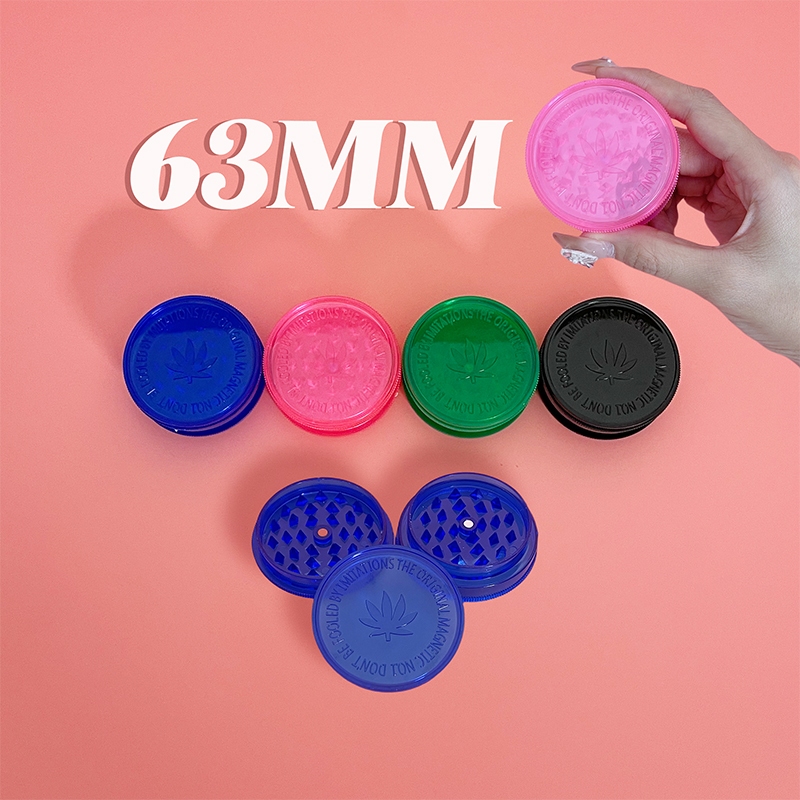 ที่บดสมุนไพรขนาดพกพา วัสดุพลาสติกอย่างดี ไซส์ 63mm 3ชั้น Grinder จัดส่งจากประเทศไทย สีที่มีจำหน่าย