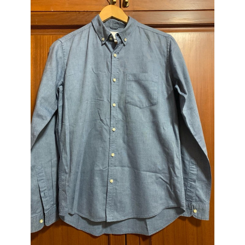 เสื้อเชิ้ตแขนยาวสีฟ้ายีนส์แบรนด์erawan