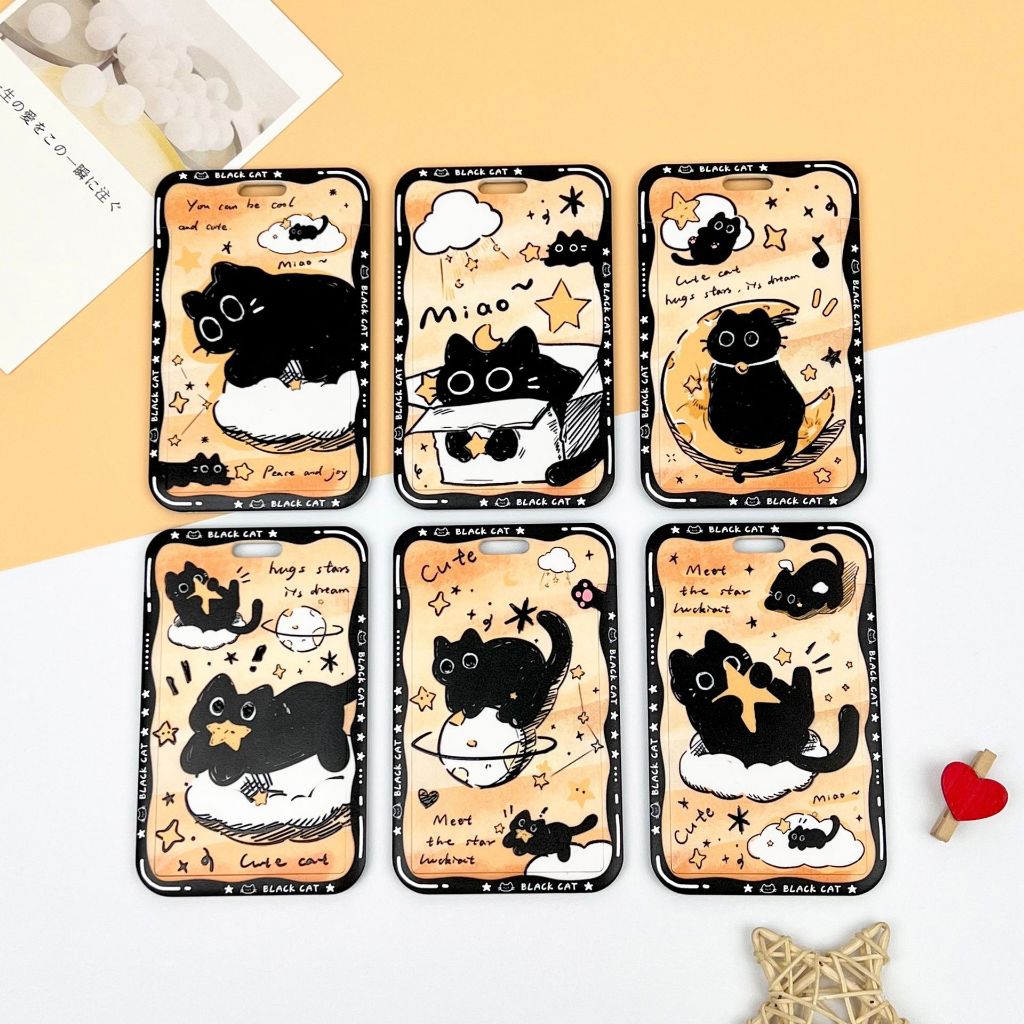 [พร้อมส่ง] ที่ใส่บัตร+พวงกุญแจคล้องบัตร (ตามภาพ) ลายน้องแมว ใส่บัตรโดยสาร บัตรนักเรียน บัตรพนักงาน ฯลฯ Biangels