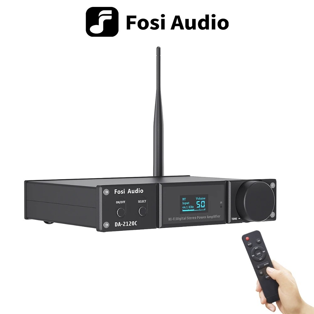 Fosi Audio DA2120C Bluetooth Amplifier 120W x2 Stereo HiFi 2.1 Channel Wireless Stream Class D Mini 