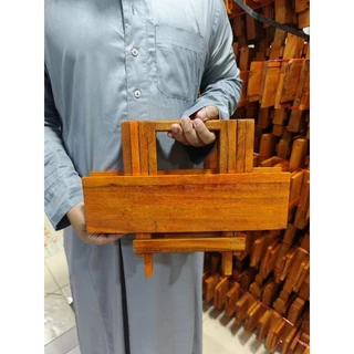 ราฮาไม้ โต๊ะรองหนังสือ DIY แบบพับเก็บได้