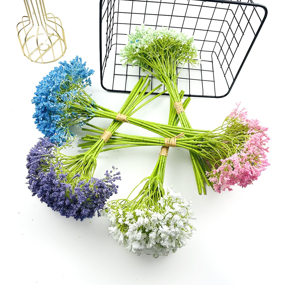 กิ่งเดี่ยวยิปโซฟิลล่า Gypsophila ช่อแซม สีขาว ดอกไม้ปลอม ช่อดอกไม้งานแต่ง ตกแต่งบ้าน