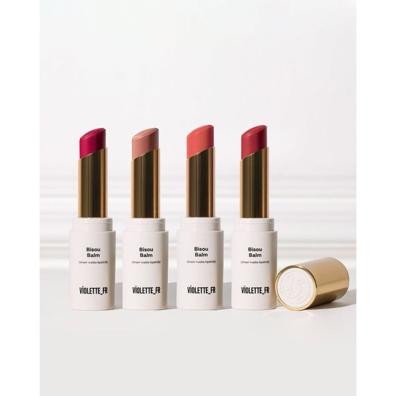 ใช้โค้ดเหลือ 1032.- (พร้อมส่ง ของแท้) VIOLETTE FR Bisou Balm Sheer Matte Lipstick ลิปแมทเนื้อบาล์ม ลิซ่า blackpink