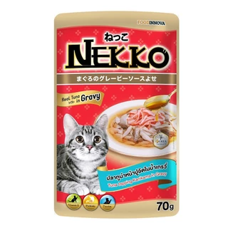 Nekko เพาซ์ (ยกโหล 12 ซอง) อาหารเปียกแมวเน็กโกะ 70g.