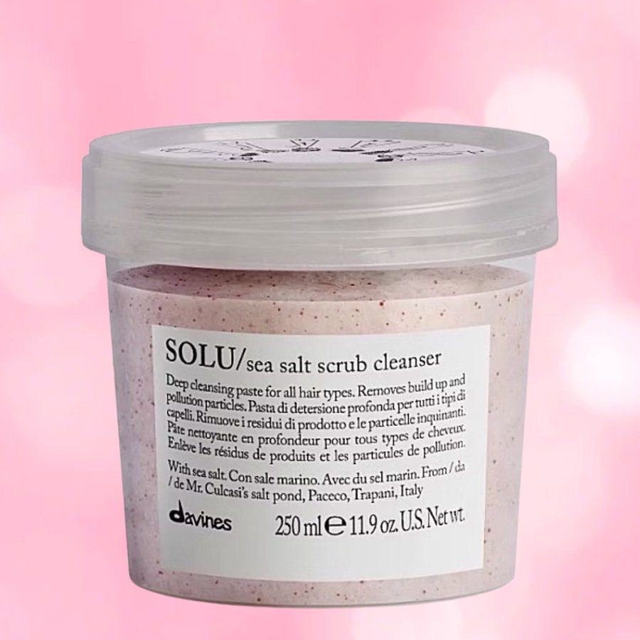 DAVINES SOLU SEA SALT SCRUB CLEANSING 250 ML.สคลับทำความสะอาดหนังศรีษะอย่างล้ำลึกอ่อนโยนหนังศีรษะและเส้นผม