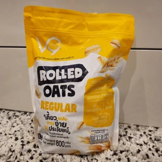 ข้าวโอ๊ตอบเต็มใบ เกรดพรีเมี่ยมจากแคนาดา แบรนด์ Verre9 (เวอรี่นาย) Rolled Oats Regular 800g