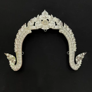 Fashion Jewele กระบังหน้าโลหะตีลาย สีทองสีเงินประดับพลอย สำหรับเด็ก❕