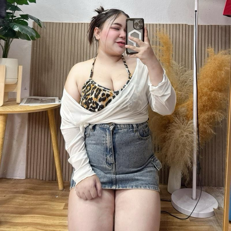 B27 เสื้อบิกีนี่ผูกหลัง กับเสื้อคลุมแขนยาว  อก 30-50+