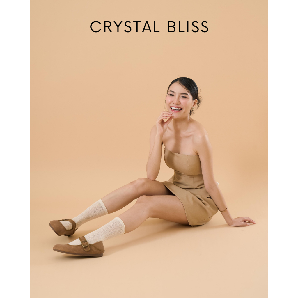 [Clearance sale] CCS -  รองเท้าผู้หญิง รุ่น Crystal Bliss สายคาด สีพาสเทล คุณภาพดี สไตส์เกาหลี ใส่สบาย