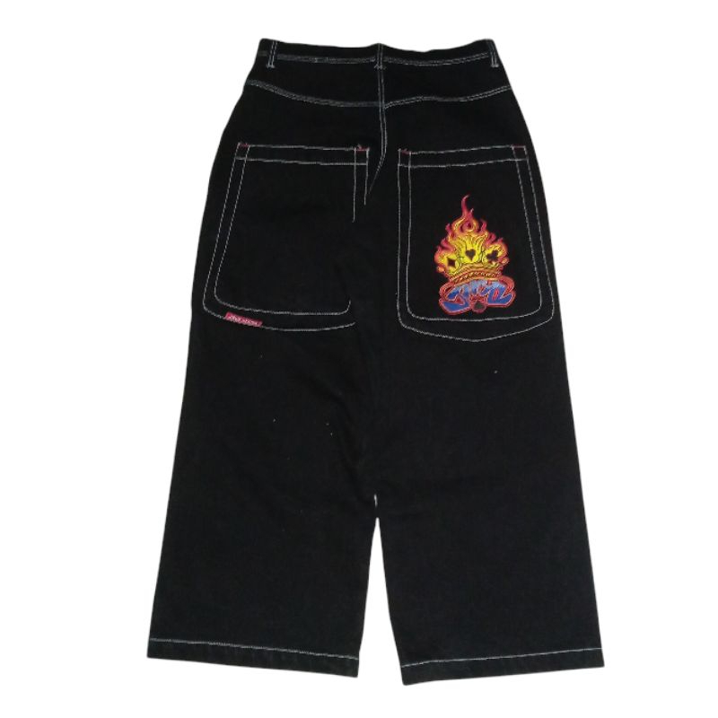 Jnco jncojeans กางเกงสเก็ต,กางเกงสามสวนลายปักตูด