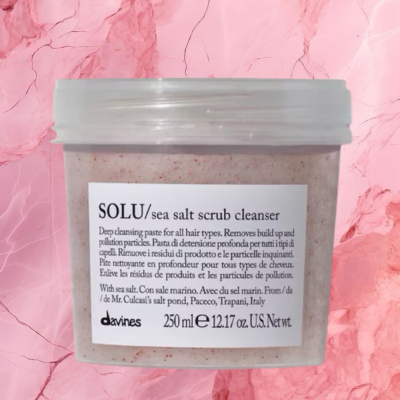Davines Solu Sea Salt Scrub Cleanser 250 ml.ผลิตภัณฑ์ ทำความสะอาดหนังศีรษะอย่างล้ำลึกแต่อ่อนโยน