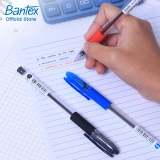 Bantex ปากกาลูกลื่น ปากกา เขียนลื่น 0.7มม พร้อมคลิปหนีบ ด้ามจับนุ่ม หมึกเข้ม เขียนง่าย Ballpoint Pen