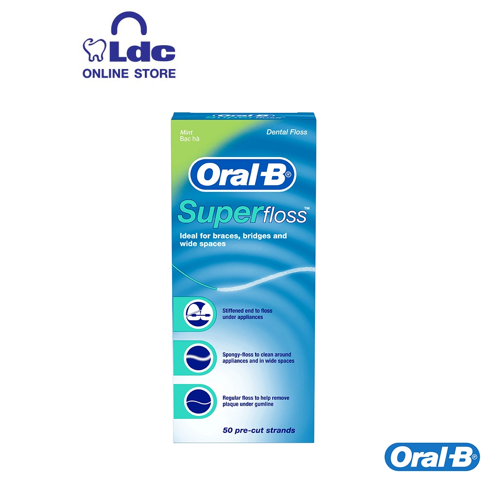 ไหมขัดฟัน Oral-B Super Floss เหมาะสำหรับคนจัดฟัน
