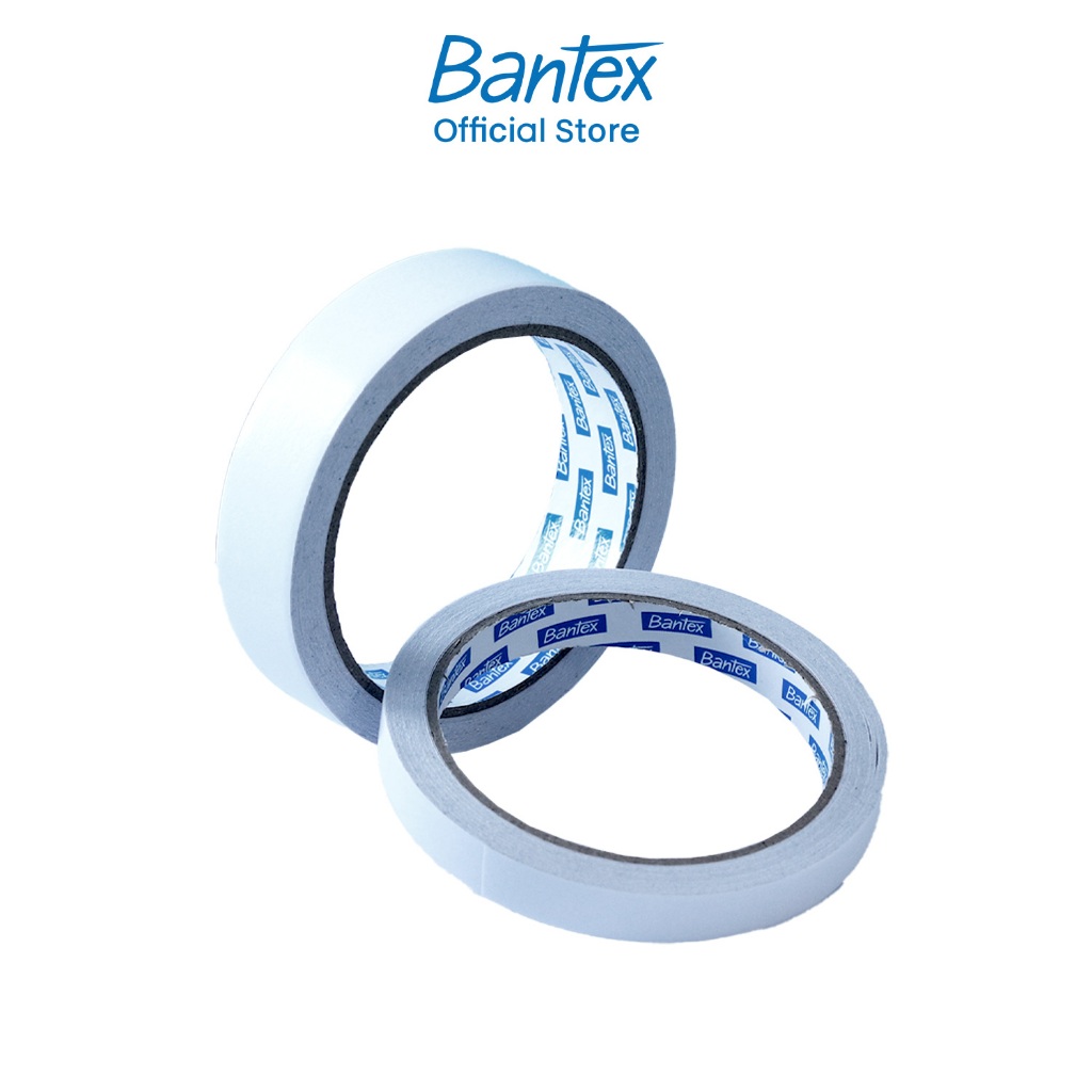 Bantex กาวสองหน้า เทปแปะสองหน้า เทปกาวสองหน้า กาวติดแผ่น ติดทน ขนาด12/24 มม Double-Sided Tape