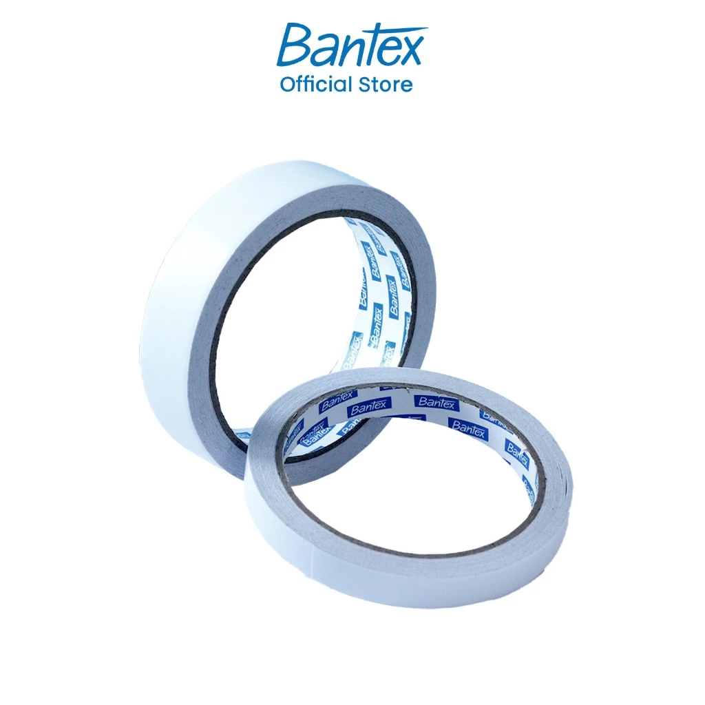 Bantex กาวสองหน้า เทปแปะสองหน้า เทปกาวสองหน้า กาวติดแผ่น ติดทน ขนาด12/24 มม Double-Sided Tape