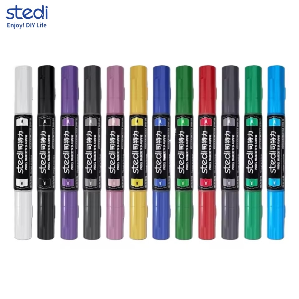 stedi Basic Color & Metallic Color Double-Ended Markers  water-based ปากกา มาคเกอร์ ทำสีแบบ 2 หัวใน 1 ด้าม