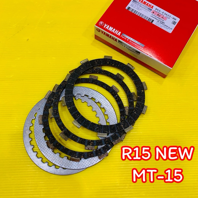 แผ่นครัช R-15 New(2017-2020),MT15 (5แผ่น)แผ่นเหล็ก2แผ่นครัช3แผ่น :BK6-E6321-00 แท้ :WS