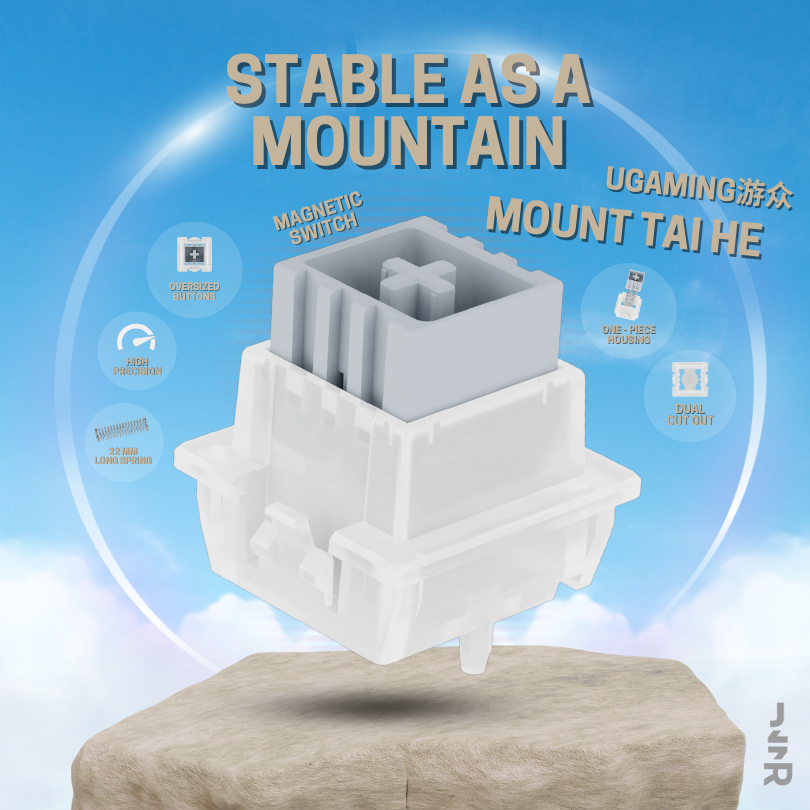 แพ็กเริ่มต้น 4 ชิ้น 🔥 | สวิตช์แม่เหล็ก Mount Tai HE UGaming | RT 0.02mm | รองรับ Venom 60/87 และอื่น