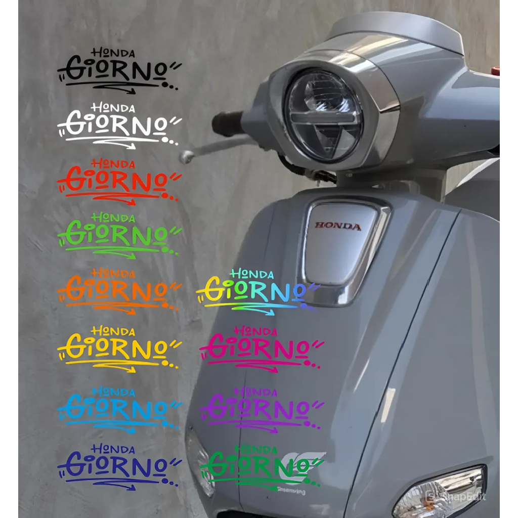 สติ๊กเกอร์ Giorno ยาว 13.5 เซน สติ๊กเกอร์สะท้อนแสงแบบตัด