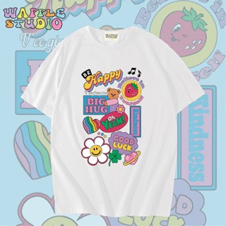 [ ส่งฟรี 🔥 ] WS1209 เสื้อยืดโอเวอร์ไซส์ ผ้าคอตตอน 100% เสื้อ…