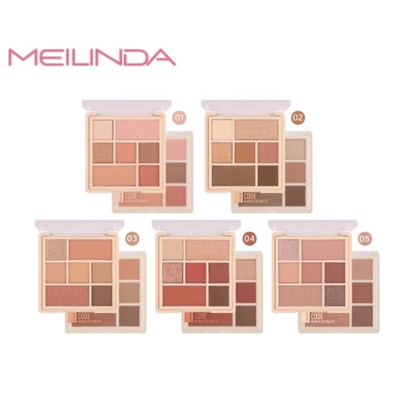 Meilinda Color Code Blush & Eye palette พาเลทตาเมลินดา สีสวยละมุน มี 3 เฉดสีให้เลือก พร้อมส่ง