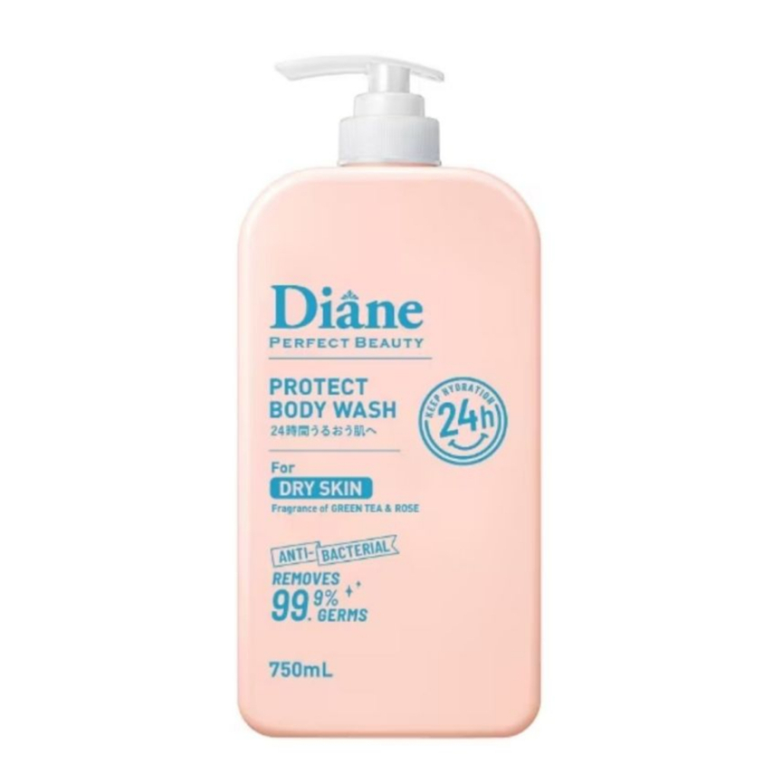 Moist Diane Protect Body Wash Active Deo 750ml. มอยส์ ไดแอน ครีมอาบน้ำสูตรผิวแห้ง กลิ่นชาเขียว