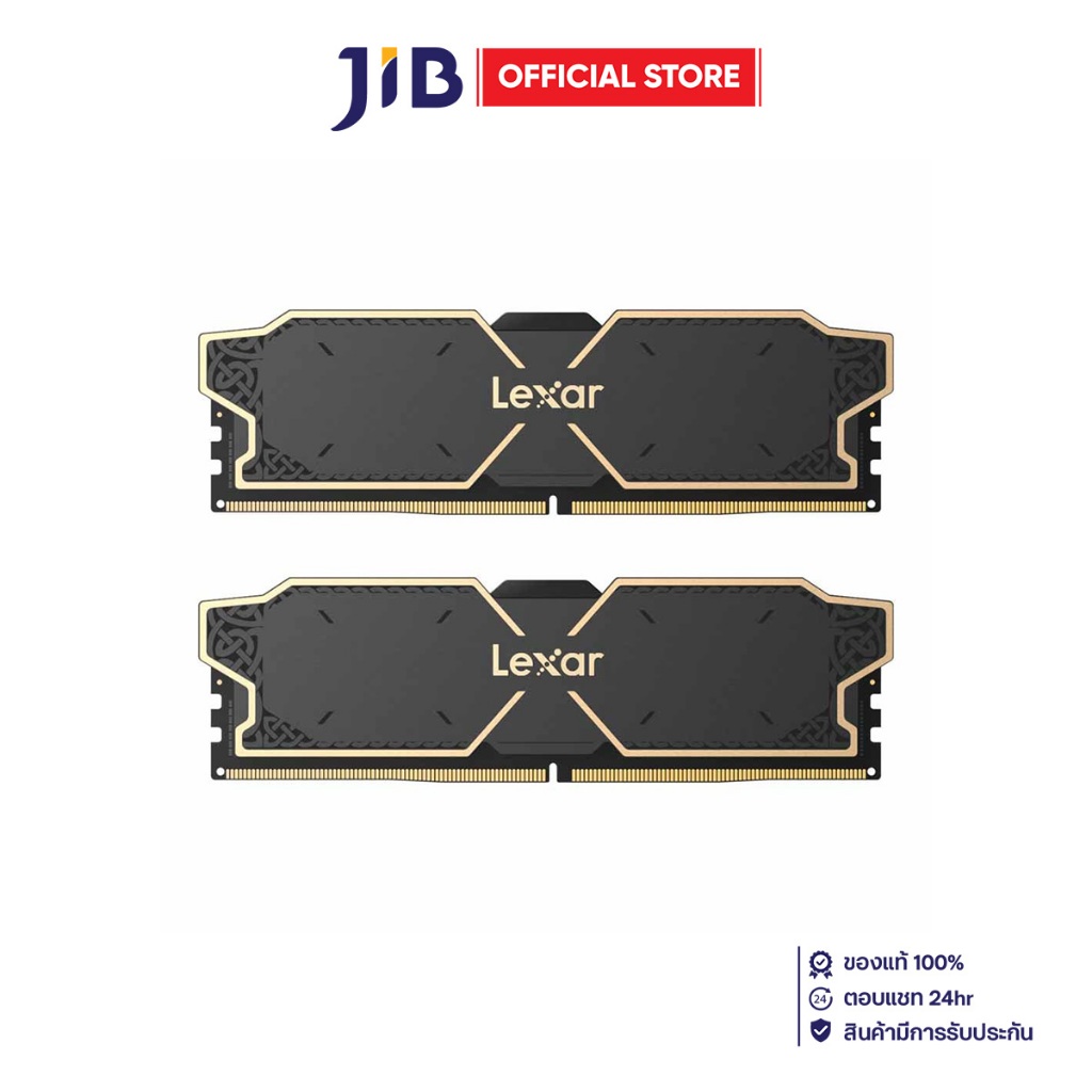32GB (16GBx2) DDR5 6000MHz RAM (หน่วยความจำ) LEXAR THOR OC DDR5 (AMD EXPO & INTEL XMP) (BLACK) (LD5U