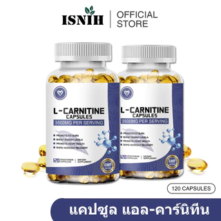 ISNIH แอลคาร์นิทีน 3500mg L Carnitine Capsules ส่งเสริมสุขภาพหัวใจ เพิ่มระดับพลังงาน ฟื้นตัวอย่างรวดเร็วหลังออกกําลังกาย