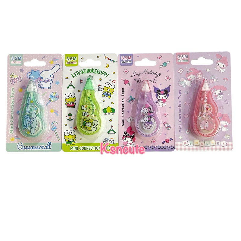 เทปลบคำผิด ยาว 3.5m ลาย sanrio mymelody cinnamoroll kerokero