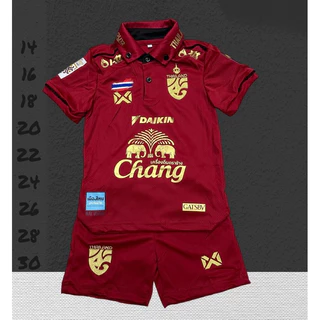 ชุดกีฬาชุดบอลเด็กคอปกสีสดใสเหมาะกับกีฬาสีเด็กหญิง-ชายใส่ได้