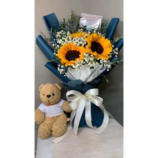 ช่อดอกทานตะวัน ดอกไม้ประดิษฐ์