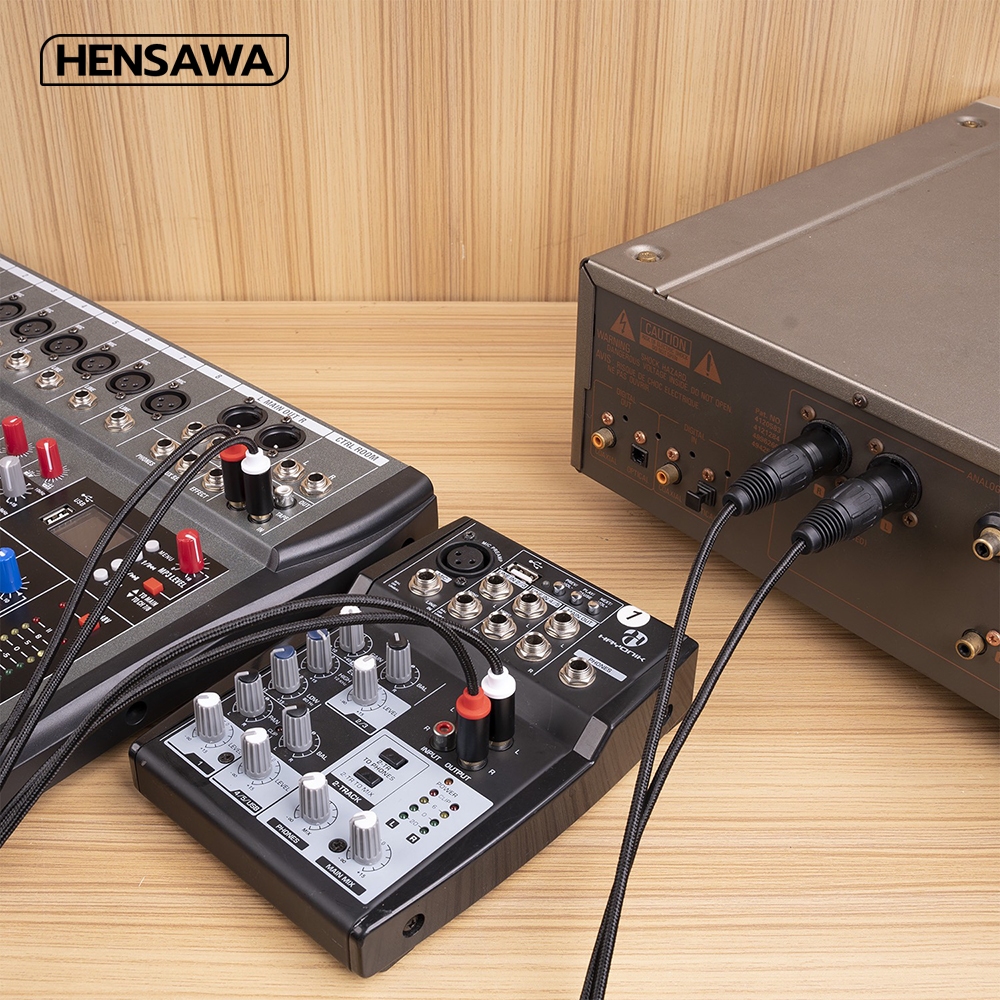 Hensawa รุ่น AD113 XLR 3pin male to RCA male y cable (male) สายสัญญาณเสียงสเตอริโอ (stereo) ความยาวสาย 3 ม.