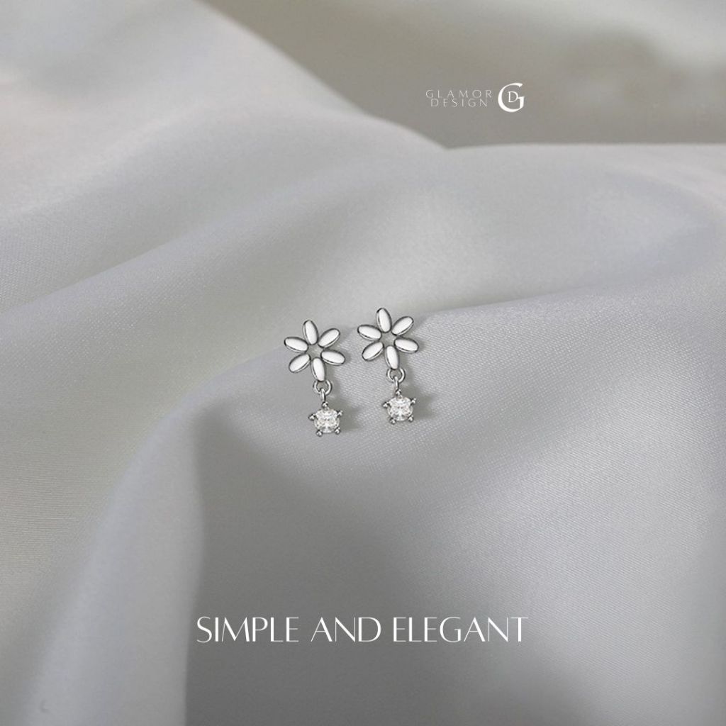 GLAMOR✨ต่างหูเงินแท้ Blossom Kiss ต่างหูเงิน ต่างหูดอกไม้ ต่างหูแฟชั่น ต่างหูเท่ๆ ต่างหูผู้หญิง - รูปที่ 7