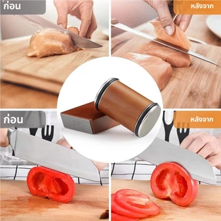 JQTH เครื่องลับมีดแบบมีล้อพร้อมฐานวางมีดแบบแม่เหล็ก ชุดหินลับมีดเพชรพร้อมลูกกลิ้งมุม 15 และ 20 องศา อุปกรณ์ครัว