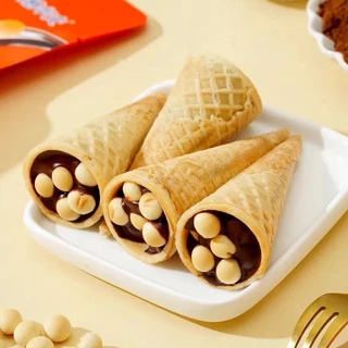 Ovaltine ไอติมโคนโอวัลติน cacao crunchy cone มีบิสกิตกรุบกรอบ อร่อยมาก ขนาด 76 กรัม พร้อมส่ง