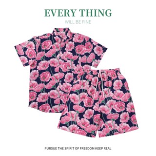 ชุดเซทสงกรานต์ ชุดเซทฮาวาย ชุดเที่ยวทะเล 1 ชุด 2 ชิ้น เสื้อ+…