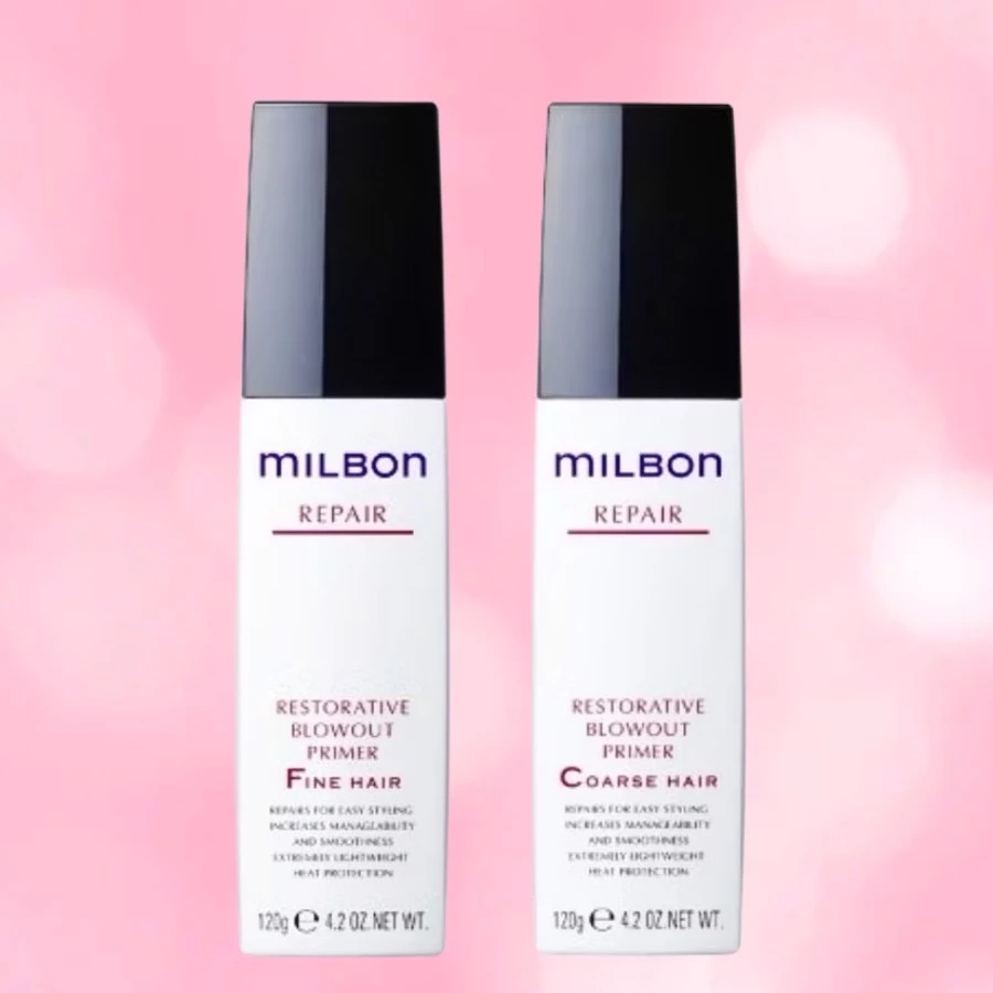 MILBON RESTORATIVE BLOWOUT PRIMER 120 ML. สำหรับผมเส้นเล็ก+เส้นใหญ่ ทรีทเมนต์บำรุงหลังสระผม รูปแบบน้ำนม ช่วยบำรุงเส้นผม