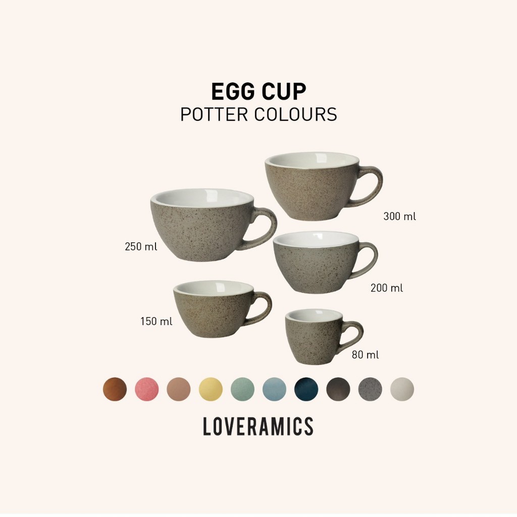 LOVERAMICS แก้วกาแฟเซรามิค รุ่น EGG Cup - Potters Colors