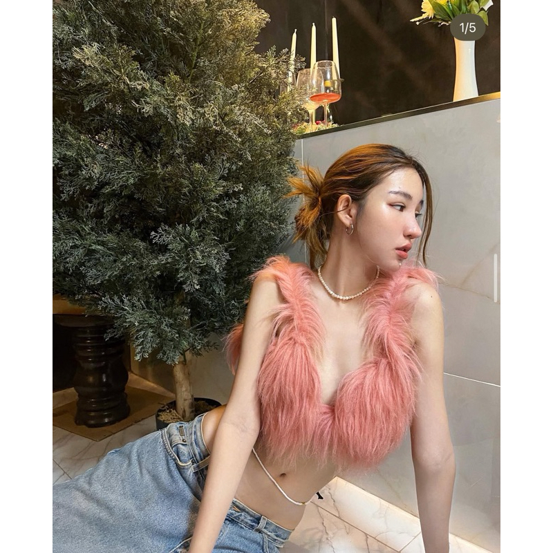เสื้อบิกินี่ขนฟูแซ่บมาก ใส่ไปทะเล ปาร์ตี้ น่ารักสุดๆ