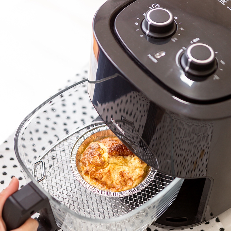 (MiniMex) Air Fryer หม้อทอดไร้น้ำมัน มีให้เลือก 2 สี สีดำและสีครีม