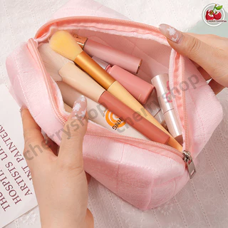 ins กระเป๋าถือความจุขนาดใหญ่ ใส่อุปกรณ์อาบน้ำ กันน้ำได้ มีซิป พกพาสะดวก