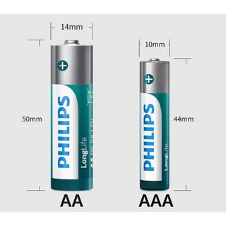 ถ่าน Philips AA AAA 1.5V แพค 4 ก้อน ของแท้ ใส่นาฬิกาทั่วไป และรีโมท