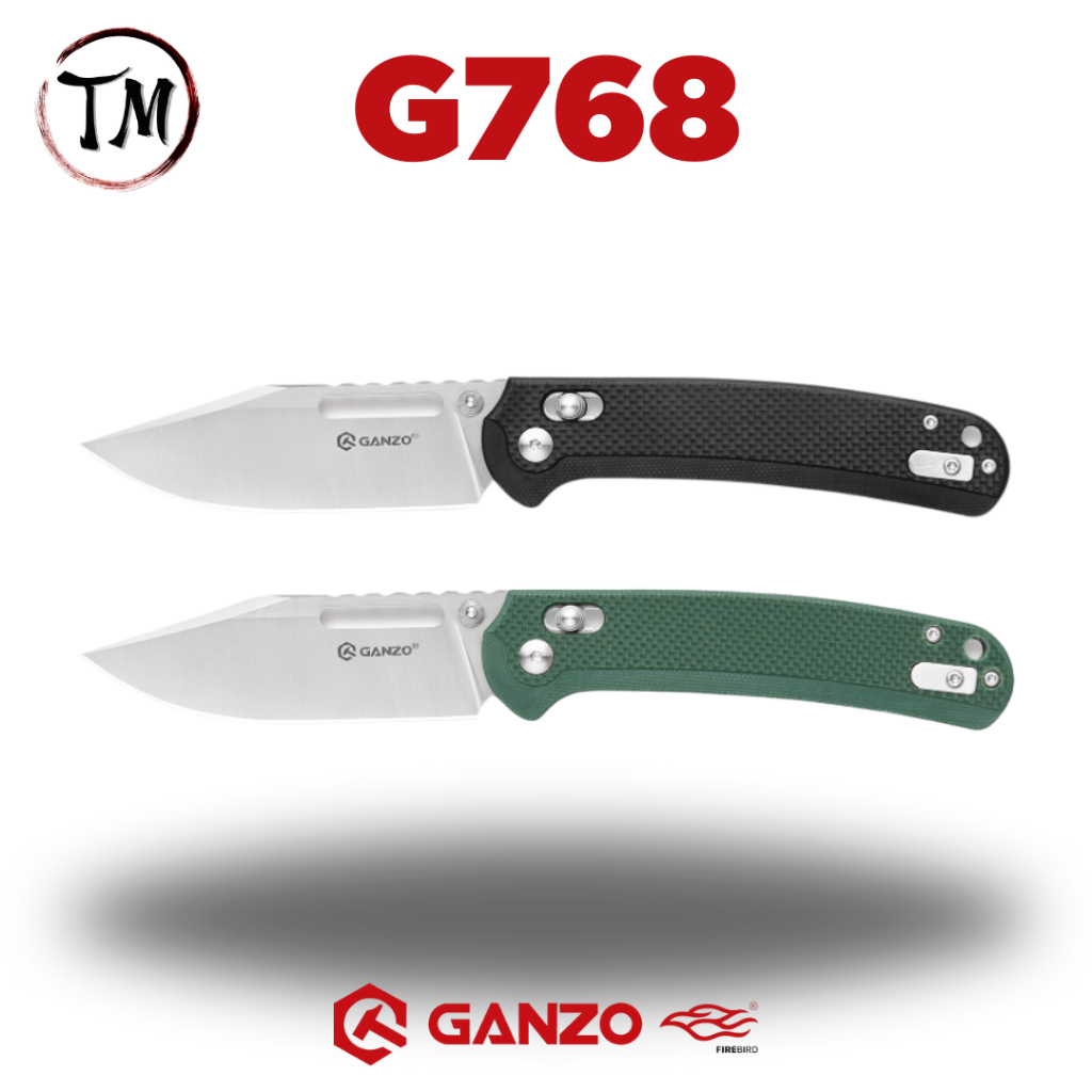 มีดพับมีดGanzo รุ่นG768 ด้ามจับมี3สี ใบมีดD2รักษาคมดี ใช้งานได้อเนกประสงค์