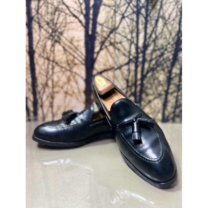 crockett & jones black tassel loafers cavendish 2 made in england(used)