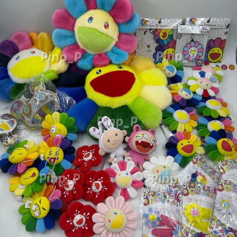 พร้อมส่ง ส่งไว Takashi Murakami ของแท้ 🇯🇵 flower บ๊วย มุราคามิ ดอกไม้ กิ๊บ ติดผม ต่างหู พวงกุญแจ เรน