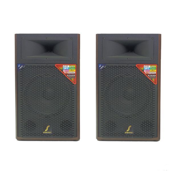 Sherman SB-602 | ตู้ลำโพง 2 ทาง 12 นิ้ว พร้อมแอมป์ขยาย 200 วัตต์
